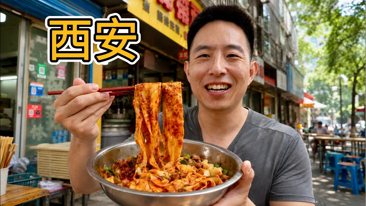 我吃遍了西安最強的街頭小吃，第九家強得離譜！ 縮圖
