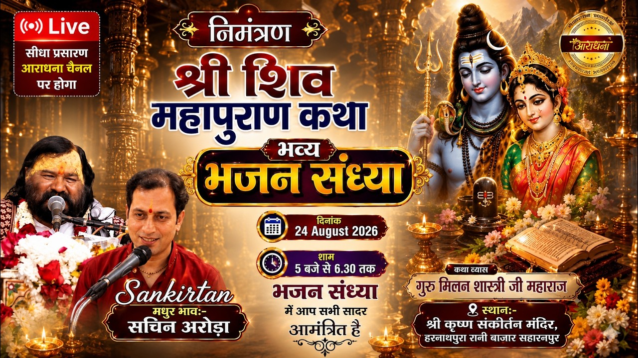 🔴SANKIRTAN | श्री कृष्णा संकीर्तन मन्दिर |स.पुर
