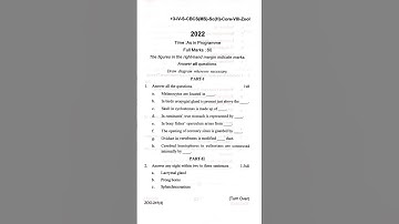 4th semester// Zoology Hons (core-8,)//2022 question paper#Utkal University