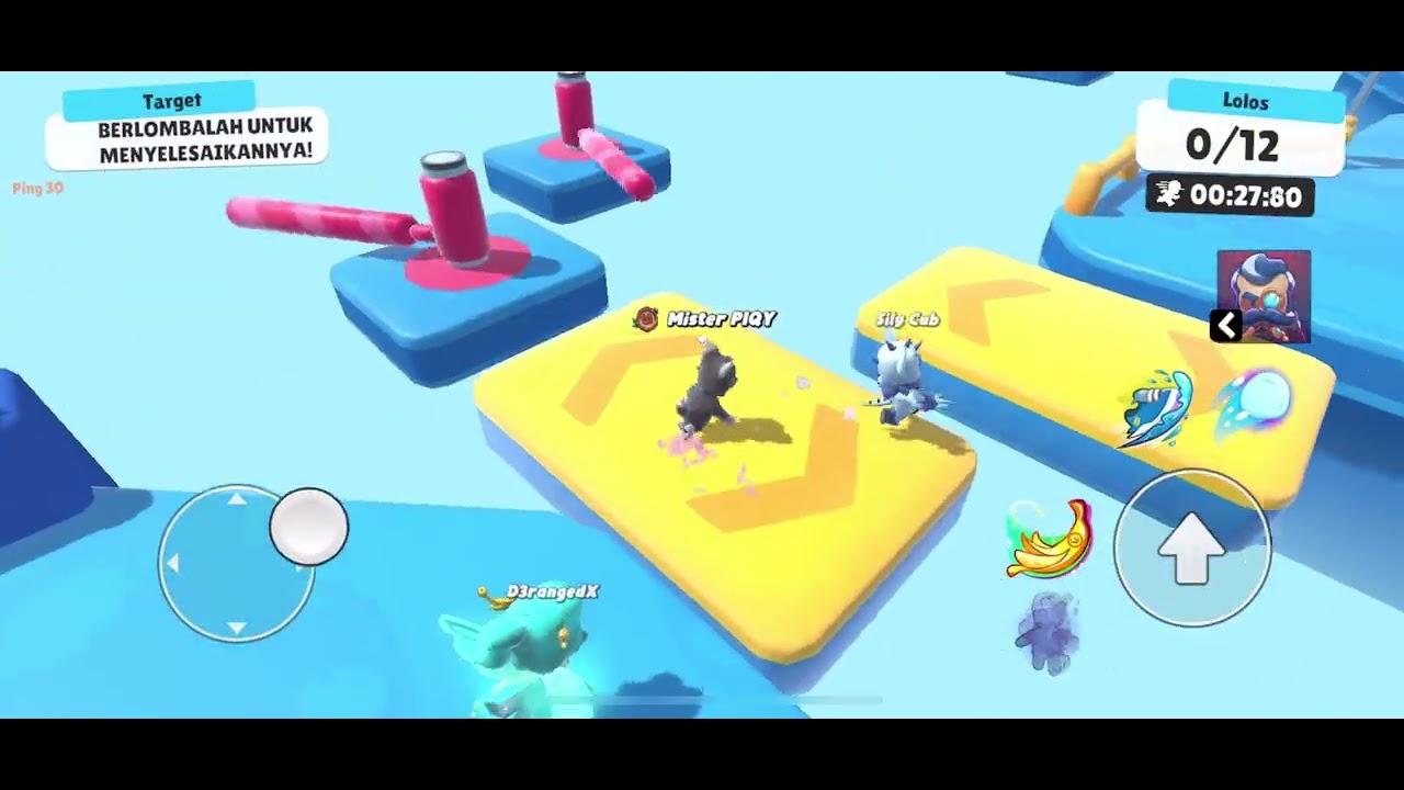 Keseruan Mister PIQY bermain STUMBLE GUYS dapat crown.  Sudah tembus Lebih dari 100 crown 👑 