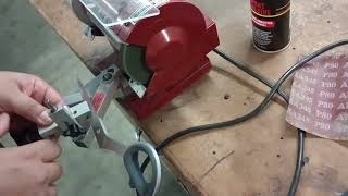 sharpening left handed scissors with the work sharp twice as sharp machine