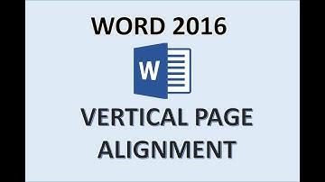 Word 2016 - Vertically Align Text - How to do Center Vertical Alignment on Page in Document MS 365