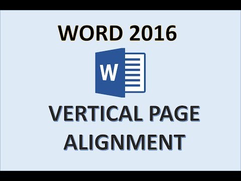 Video: Hur centrerar du en bild horisontellt i Word 2016?