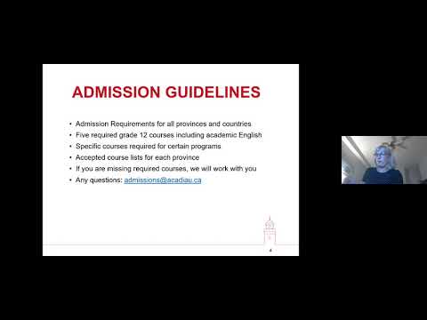 Acadia 2020-2021 Admissions Presentation