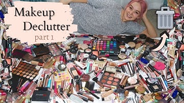 DECLUTTERING HALF OF MY MAKEUP COLLECTION | Part 1 *so satisfying*