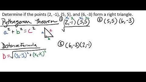 Determine if Three Points form a Right Triangle Video