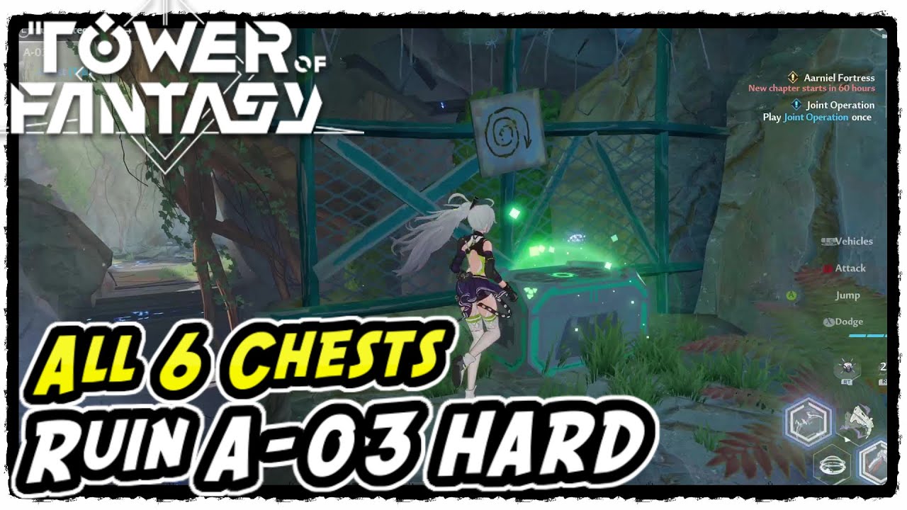 Ruin A-03 HARD All Chests Walkthrough Guide in Tower of Fantasy