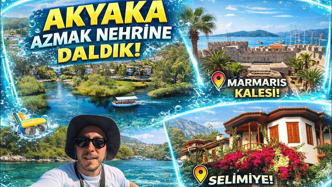 AKYAKA AZMAK NEHRİNE DALMAK | MARMARİS KALESİ | SELİMİYE CENNET KOYU #akyaka #marmaris #selimiye