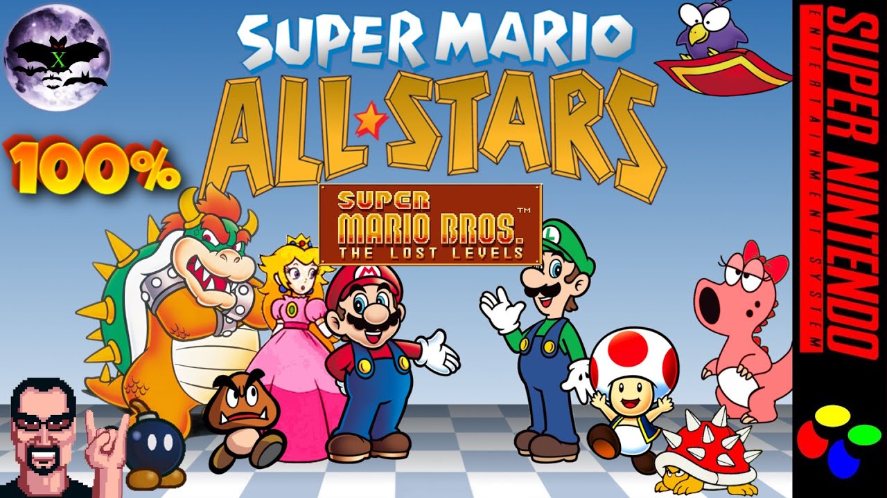 Super Mario All-Stars (lost levels) прохождение (No Warp) 100% | Игра (SNES, 16 bit) 1993 Стрим RUS