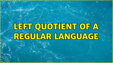 Left quotient of a regular language