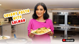 Super Yummy Creamy Pasta With Salmon Ala Rozma Suhardi