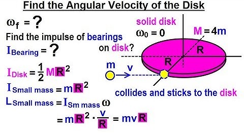 Physics 13A - Test Your Knowledge: Angular Momentum (3 of 26) Find the Angular Velocity of the Disk