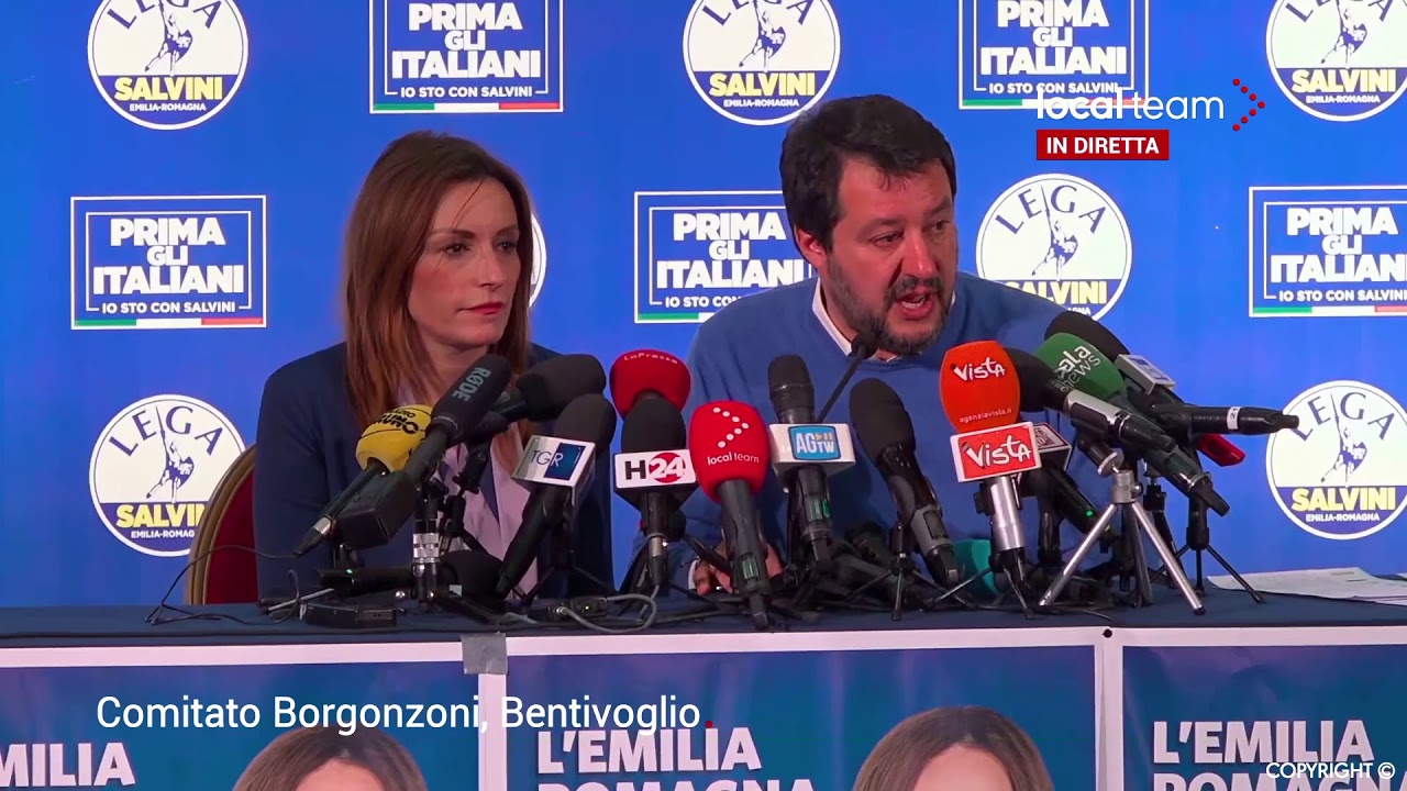 LIVE La conferenza stampa Matteo Salvini dopo la sconfitta in Emilia Romagna