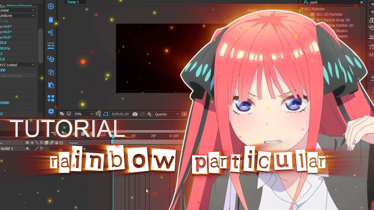 Rainbow Particular - After Effect Tutorial - YouTube