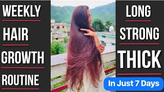 7 DAYS HAIR GROWTH ROUTINE | 1 Week Hair Growth Challenge - Grow Your Hair Faster, Thicker & Longer