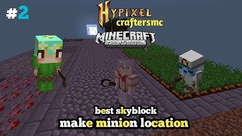 I make a sugarcane minion and minion setup || craftersmc hypixel like skyblock server