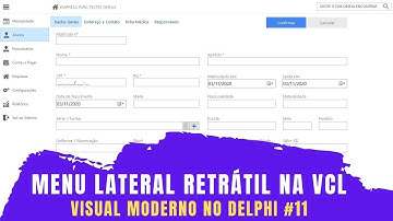 A MANEIRA MAIS SIMPLES DE FAZER MENU LATERAL RETRÁTIL NA VCL DO DELPHI - Visual Moderno Delphi #11