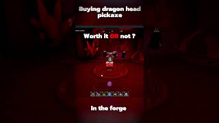 Unlocking new Dragon head pickaxe in The forge || #theforge #roblox #shorts