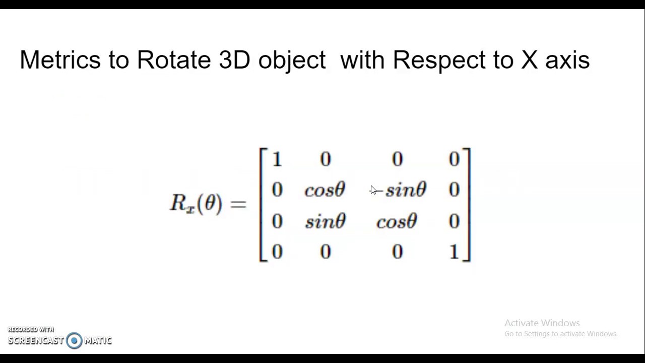 3d Rotation Matrix Opengl Rotation of 3D Object (Cube) using OpenGL(Part II)-Computer Graphics ...