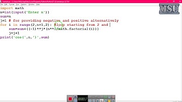 GE8161 Problem Solving and python Programming Laboratory 23   Printing cos series