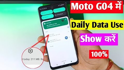 Moto g04 me daily data use Kaise dekhe | how to enable daily data usage in Moto g04