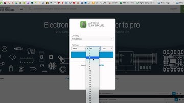 Signing up at 123D Circuits