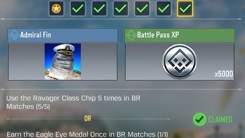Call Of Duty Mobile Use the Ravager Class Chip 5 times in BR Matches Task Complete