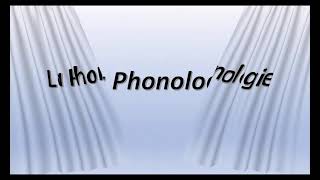 La phonologie 1