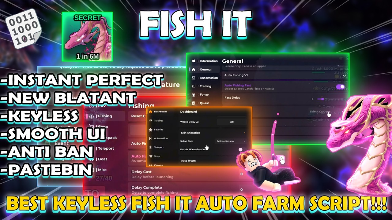 ️ BEST FISH IT SCRIPT 2026 PASTEBIN!!! | INSTANT FISH, BLATANT, AUTO ...