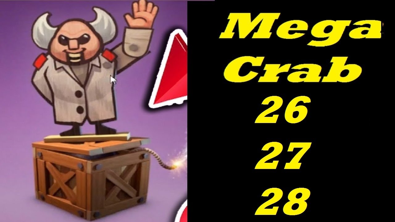 Mega Crab stage 26 27 28 Boom Beach January 2017 Season 5