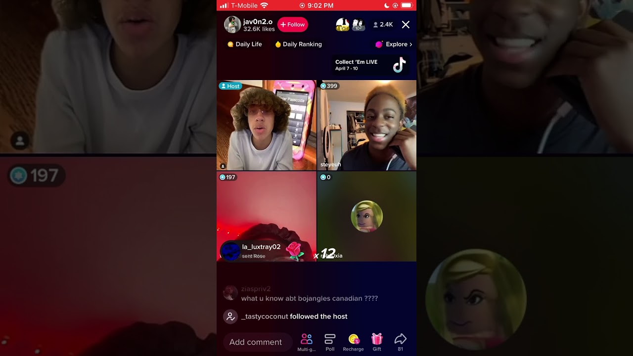 Steyeuh, Javon & Pluto TikTok live