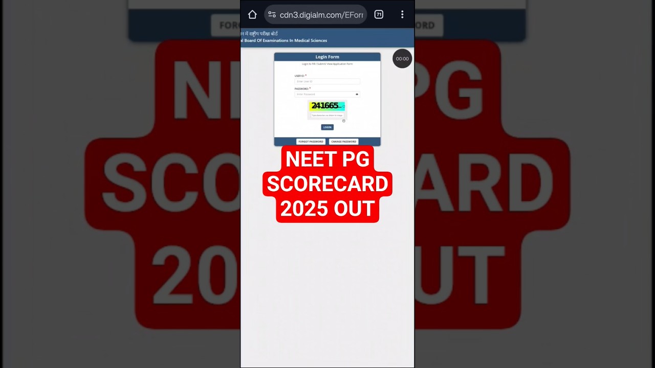 NEET PG Scorecard 2025 OUT || How to check NEET PG Scorecard 2025 