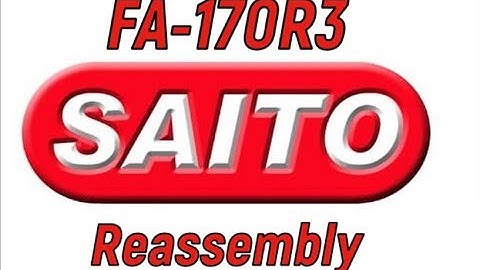 Saito FA-170R3 Reassembly