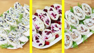 3 ЗАКУСКИ ИЗ ЛАВАША НА РАЗ-ДВА! 3 ЗАКУСКИ ИЗ ЛАВАША НА РАЗ-ДВА!