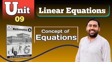 Unit 9 Linear equations Class Six | Sindh Text | Maths in sindhi