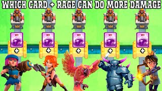 WHICH CARD CAN DO MORE DAMAGE USING RAGE | CLASH ROYALE OLYMPICS