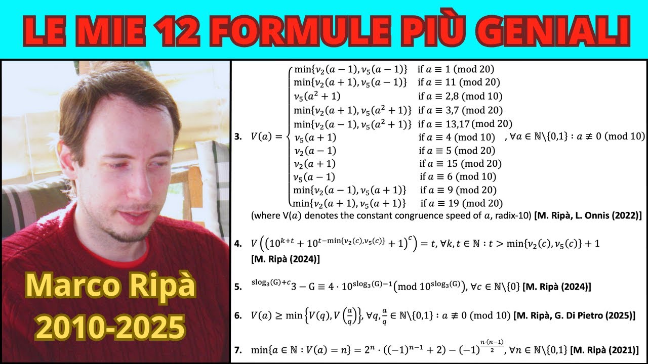 Le mie 12 FORMULE MATEMATICHE più IMPORTANTI di sempre (con Spiegazione)