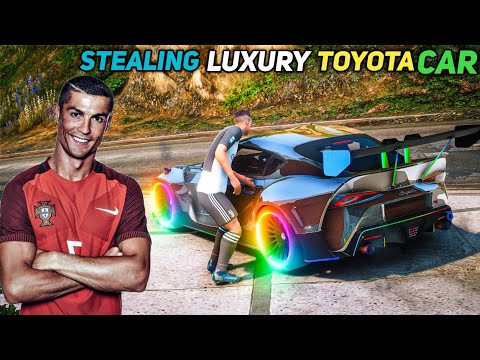 Gta 5 - Stealing Expensive Sliver Toyota Supra MK5 With Cristiano Ronaldo! (Real Life Cars #13)