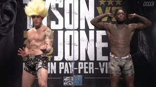 Jake Paul vs Nate Robinson weigh in and faceoff