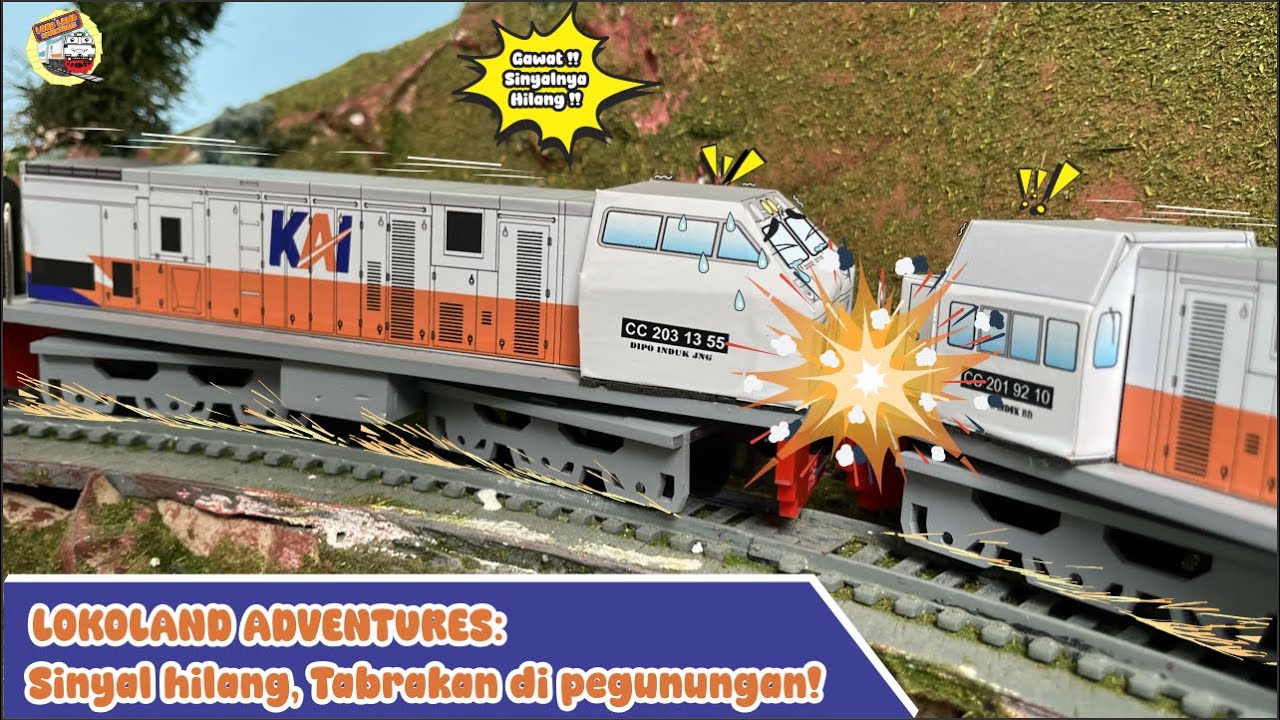 Sinyal Hilang, Dua Kereta Bertabrakan di Pegunungan! 🚂| Drama Kereta | Loko Land Adventures EP.52