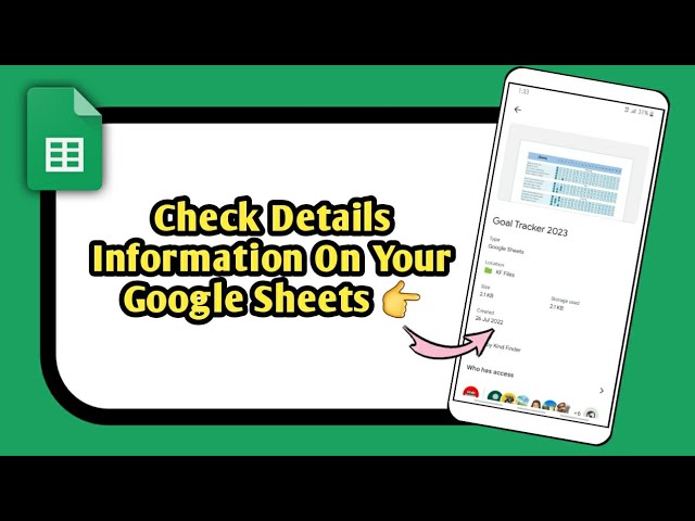 Check Document Details On Google Sheets - 2024