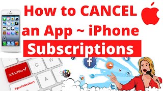 CANCEL an APP Subscription from your iPhone #youtubeshort
