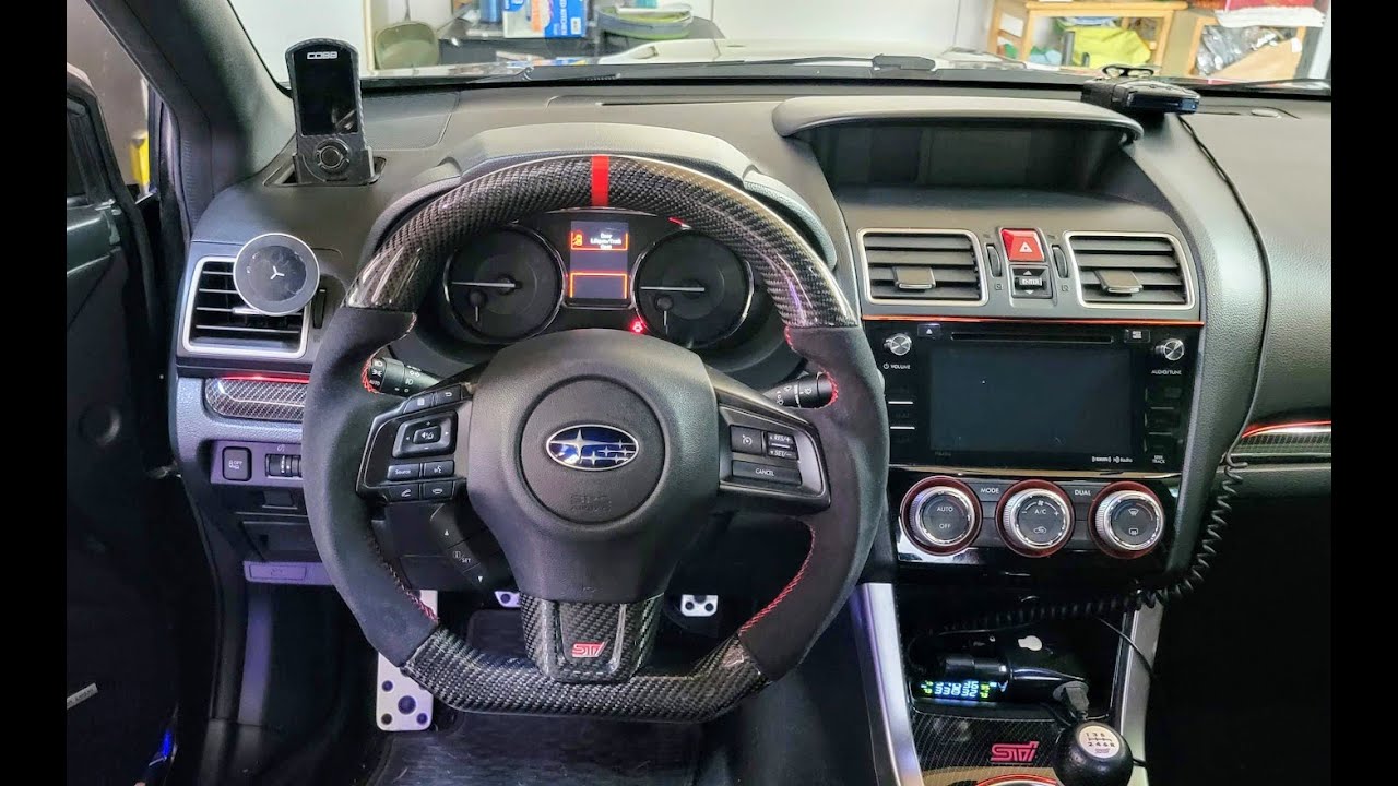 Ikon motorsports carbon fiber Alcantara wrx STI 15-20 Steering wheel unboxing review