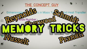 Memory Tricks | Mass Transfer & Heat Transfer | gate chemical engineering