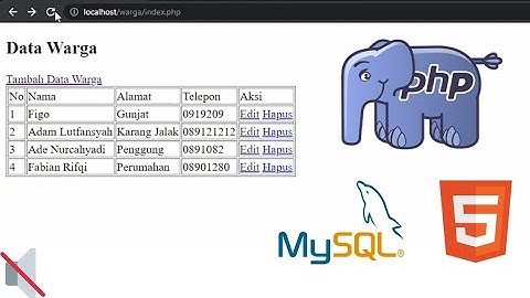 BIKIN WEB DATA WARGA (CRUD PHP)