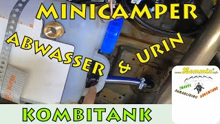 Kombi Tank Abwasser Urin mit elektr. Ventil selber bauen Minicamper Dokker Caddy Kangoo Doblo Lemmix