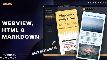 How to use WEBVIEW, HTML and MARKDOWN widgets!
