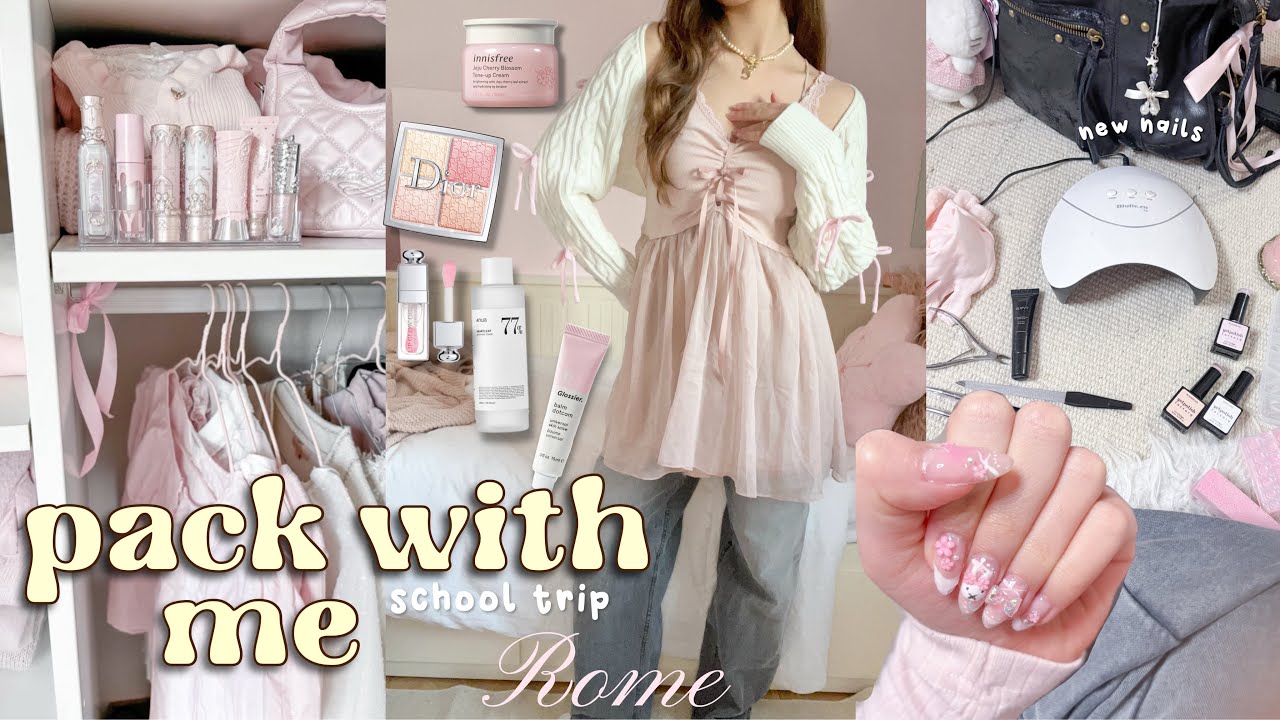 PREP & PACK WITH ME: for a school trip to rome!🦢🩰 (2025)