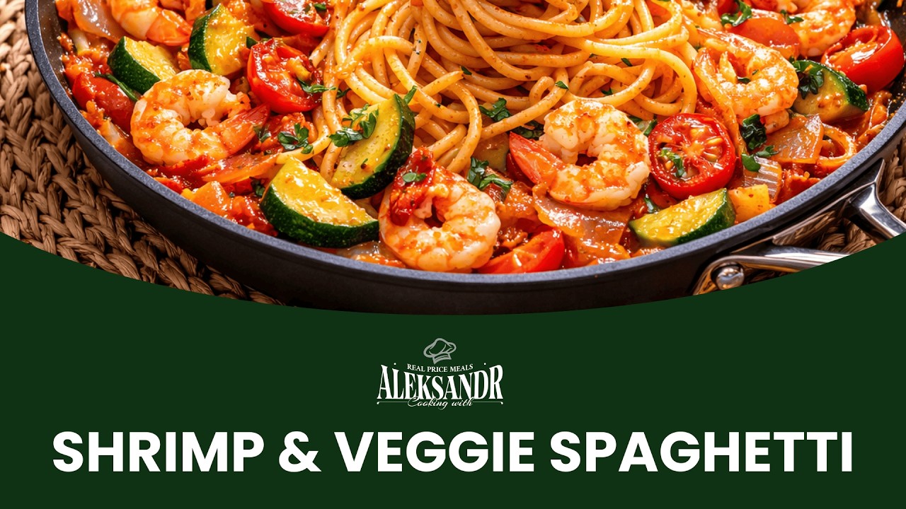Shrimp & Veggie Spaghetti | Real Price Meals