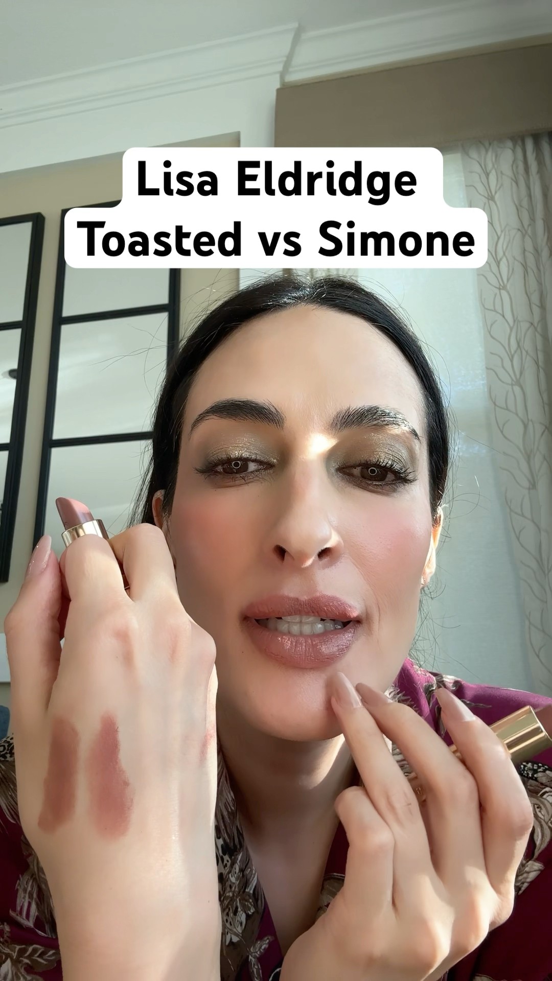 Lisa Eldridge Toasted vs Simone - Rouge Experience Lipstick - YouTube